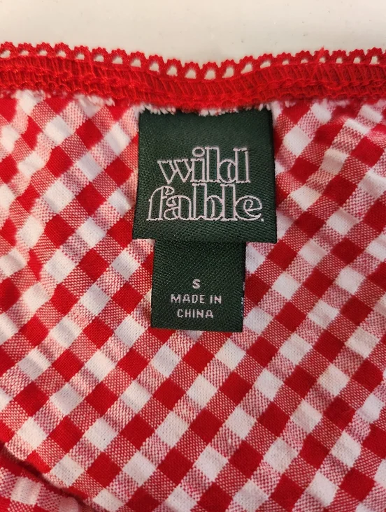 Wild Fable Seersucker Red And White Gingham Maxi Skirt - Picture 5 of 9